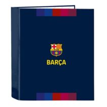 Safta F.C.Barcelona 1ª Equipacion 26/27 Carpeta de 4 Anillas de 40mm - Formato Folio - Tapas Duras Forradas - Lomo Ancho - 27x33x6cm - Color Azul Marino