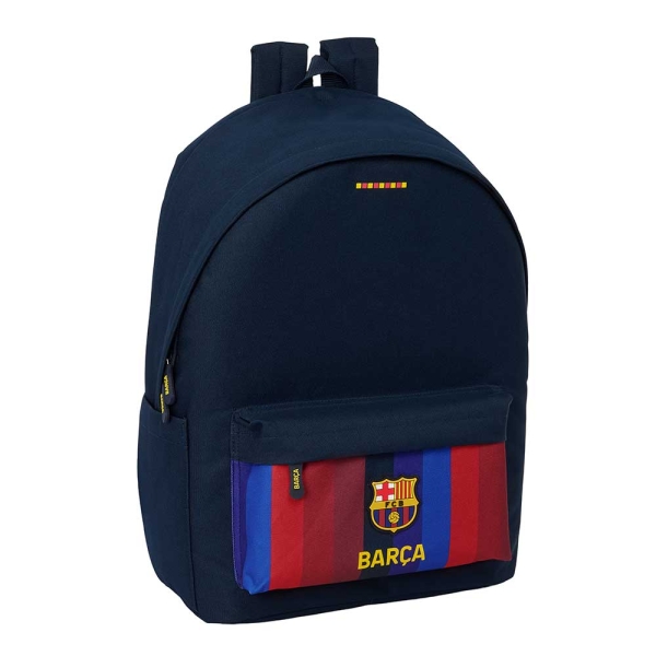 Safta F.C.Barcelona 1ª Equipacion 26/27 Mochila para Portatiles hasta 15.6" - Bolsillo para Tablet hasta 11" - Antirrobo - Asa de Mano - Conector USB - Acolchada - 31x44x18cm - Color Azul Noche