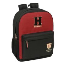 Safta Harry Potter Hogwarts Mochila - Adaptable a Carro - Bolsillo Frontal - Espalda Acolchada - Cremallera con Doble Tirador - Asa de Mano - Hombreras Ergonomicas - 32x43x14cm - Color Negro y Rojo