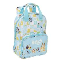 Safta Bluey Ready Mochila Infantil - Tarjeta de Identificacion Personal - Bolsillo Frontal - Hombreras Acolchadas - 20x28x8cm - Color Azul Pastel