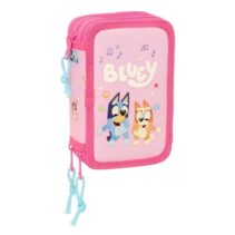Safta Bluey Dance Plumier de 3 Pisos - 37 Piezas - Goma - Lapiz - 2 Boligrafos - Sacapuntas - 2 Reglas - 16 Colores - 14 Rotuladores - 12.5x19.5x5.5cm - Color Rosa