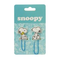 Safta Snoopy Pack de 2 Clips - Presentado en Blister - Color Azul Claro