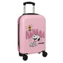 Safta Snoopy Maleta Trolley de Cabina de 20" - Candado de Combinacion - Asa Extensible - Interior Forrado - Ruedas Dobles 360º - Asa de Mano con Goma - 34.5x55x20cm - Color Rosa