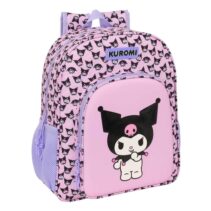 Safta Kuromi Mochila - 15L - Adaptable a Carro - Bolsillo Frontal - Portabotellas - Cremallera con Doble Tirador - Asa de Mano - Hombreras y Espalda Acolchada - 32x38x12cm - Color Rosa