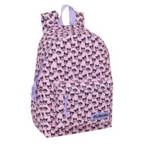Safta Kuromi Mochila para Portatiles hasta 14.1" - Portabotellas - Cremallera con Doble Tirador - Asa de Mano - Bolsillo Frontal - Acolchada - 31x43x13cm - Color Rosa
