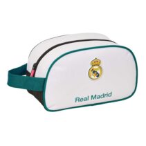 Safta Real Madrid Equipacion 26/27 Neceser - Adaptable a Carro - Asa de Mano Lateral - 26x15x12cm - Color Blanco y Negro