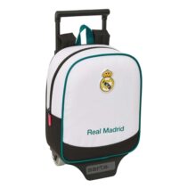 Safta Real Madrid Equipacion 26/27 Mochila con Carro - Extraible - 6L - Tarjeta de Identificacion Personal - Asa de Mano - 22x27x10cm - Color Blanco y Negro