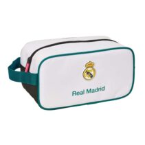 Safta Real Madrid Equipacion 26/27 Zapatillero Mediano - Capacidad 6L - Asa de Mano Lateral - 29x15x14cm - Color Blanco y Negro
