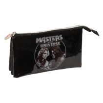 Safta Masters of the Universe Portatodo - 3 Compartimentos con Cremallera - Bolsillo Interior Central - 22x12x3cm - Color Gris y Negro