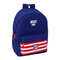 Safta Atletico de Madrid Mochila para Portatiles hasta 15.6" - Bolsillo para Tablet hasta 11" - Antirrobo - Asa de Mano - Conector USB - Doble Tirador - Acolchada - 31x44x18cm - Color Azul Marino