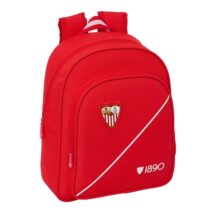 Safta Sevilla FC Mochila Infantil - Portabotellas - Bolsillo Frontal - Asa de Mano - Adaptable a Carro - Hombreras Acolchadas - 28x34x10cm - Color Rojo