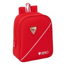 Safta Sevilla FC Mochila Guarderia - 6L - Cremallera - Asa de Mano - Tarjeta de Identificacion Personal - Adaptable a Carrito - 22x27x10cm - Color Rojo
