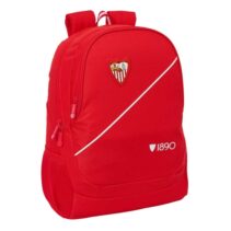 Safta Sevilla FC Mochila - 23L - Adaptable a Carro - Espalda Acolchada - Portabotellas - Cremallera con Doble Tirador - Asa de Mano - Hombreras Ergonomicas - 32x44x16cm - Color Rojo