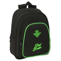 Safta Real Betis Balompie Mochila Infantil - Portabotellas - Bolsillo Frontal - Asa de Mano - Adaptable a Carro - Hombreras Acolchadas - 28x34x10cm - Color Negro y Verde