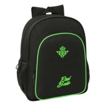 Safta Real Betis Balompie Mochila - 15L - Adaptable a Carro - Bolsillo Frontal - Portabotellas - Cremallera con Doble Tirador - Asa de Mano - Hombreras Acolchadas - 32x38x12cm - Color Negro y Verde