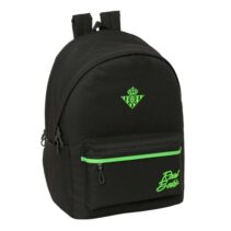 Safta Real Betis Balompie Mochila para Portatiles hasta 15.6" - Antirrobo - Bolsillo para Tablet hasta 11" - Asa de Mano - Conector USB - Acolchada - 31x44x18cm - Color Negro y Verde