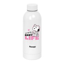 Safta Snoopy Botella Isotermica - Capacidad 500ml - Cierre Hermetico - Acero Inoxidable - 6h Caliente - 12h Frio - 7x22.5cm - Color Rosa