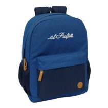 Safta el Pulpo Mochila - Adaptable a Carro - Bolsillo Frontal - Espalda Acolchada - Cremallera con Doble Tirador - Asa de Mano - Hombreras Ergonomicas - 32x43x14cm - Color Azul Marino