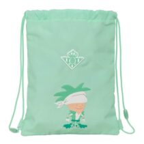 Safta Real Betis Balompie Preescolar Saco Plano - Cierre con Cordones - Bolsillo Interior con Cremallera - 26x34x1cm - Color Verde
