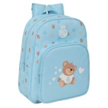Safta Real Madrid Preescolar Mochila Infantil - Portabotellas - Bolsillo Frontal - Adaptable a Carro - Hombreras Acolchadas - 26x34x11cm - Color Azul