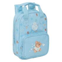Safta Real Madrid Preescolar Mochila Infantil - Tarjeta de Identificacion Personal - Bolsillo Frontal - Hombreras Acolchadas - 20x28x8cm - Color Azul