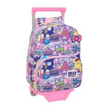 Safta Hello Kitty and Friends Mochila con Carro - Extraible - Portabotellas - Bolsillo Frontal - Asa de Mano - 26x34x11cm - Color Rosa
