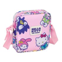 Safta Hello Kitty and Friends Bolsito con Bandolera Ajustable - Compacto - Cierre con Cremallera - 16x18x4cm - Color Rosa