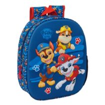 Safta Paw Patrol Mochila 3D - Portabotellas - Hombreras Acolchadas - Asa de Mano Superior - 27x33x10cm - Color Azul Oscuro