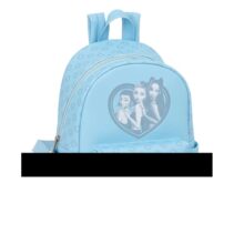 Safta K-Pop Demon Hunters Secret Mini Mochila - Bolsillo Frontal y Lateral - Cremallera - Hombreras Ajustables - Asa Superior - Compacta y Ligera - 24x28x12cm - Color Azul Claro