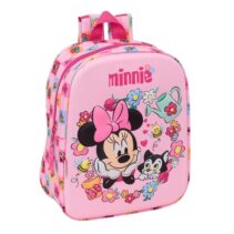Safta Minnie Mouse Mochila Guarderia 3D - 6L - Cremallera - Asa de Mano - 22x27x10cm - Color Rosa