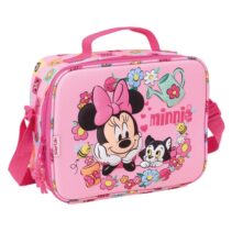 Safta Minnie Mouse Bolsa Isotermica Porta Alimentos - Frontal 3D - Cremallera - Bandolera Ajustable - Asa de Mano - 25x19.5x9cm - Color Rosa