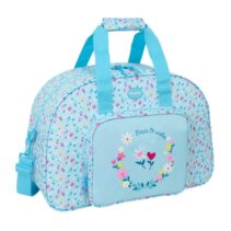 Safta Blackfit8 Petalos Bolsa de Deporte - Bandolera Ajustable - Bolsillo Frontal - Cremallera con Doble Tirador - Tacos en la Base - 48x33x21cm - Color Azul Claro