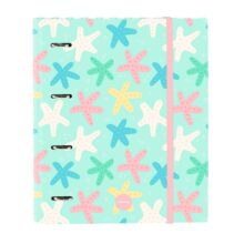 Safta Estrellas Carpeta de 4 Anillas de 35mm - Recambio de 100 Hojas A4 - Cuadricula de 5x5mm - 80g/m2 - Separadores Internos - Goma Elastica - 27x32x3.5cm - Color Verde