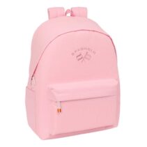 Safta Spagnolo Mochila para Portatiles hasta 15.6" - Antirrobo - Bolsillo para Tablet hasta 11" - Asa de Mano - Conector USB - Acolchada - 31x44x18cm - Color Rosa
