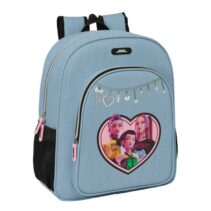 Safta K-Pop Demon Hunters Huntr/X Mochila - 15L - Adaptable a Carro - Bolsillo Frontal - Portabotellas - Cremallera con Doble Tirador - Asa de Mano - Espalda Acolchada - 32x38x12cm - Color Azul Claro