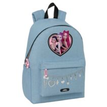 Safta K-Pop Demon Hunters Huntr/X Mochila para Portatiles hasta 14.1" - Portabotellas - Cremallera con Doble Tirador - Asa de Mano - Bolsillo Frontal - Acolchada - 31x43x13cm - Color Azul Claro