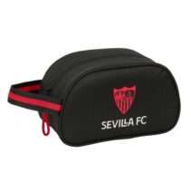 Safta Sevilla FC Neceser - Adaptable a Carro - Asa de Mano Lateral - 26x15x12cm - Color Negro