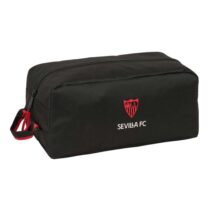 Safta Sevilla FC Zapatillero - Capacidad 9L - Asa de Mano Lateral - 34x15x18cm - Color Negro