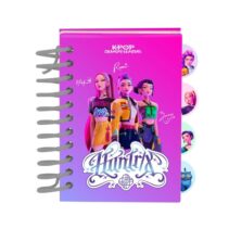 Safta K-Pop Demon Hunters Bloc de Notas - Formato A7 - 80 Hojas de 80 g/m2 - Espiral - Tapas Duras - 4 Separadores Interiores - 7.4x10.5cm - Multicolor