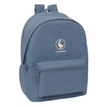 Safta el Ganso Basics Mochila para Portatiles hasta 15.6" - Antirrobo - Bolsillo para Tablet hasta 11" - Asa de Mano - USB - Cremallera - Doble Tirador - Acolchada - 31x44x18cm - Color Azul Azafata