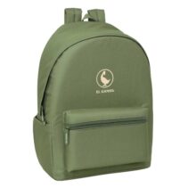 Safta el Ganso Basics Mochila para Portatiles hasta 15.6" - Antirrobo - Bolsillo para Tablet hasta 11" - Asa de Mano - Conector USB - Acolchada - 31x44x18cm - Color Verde