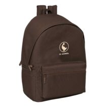 Safta el Ganso Basics Mochila para Portatiles hasta 15.6" - Bolsillo para Tablet hasta 11" - Antirrobo - Asa de Mano - Conector USB - Bolsillo Frontal - Acolchada - 31x44x18cm - Color Chocolate
