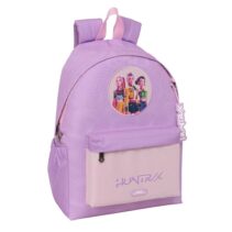 Safta K-Pop Demon Hunters Iconic Mochila para Portatiles hasta 14.1" - Portabotellas - Cremallera con Doble Tirador - Asa de Mano - Bolsillo Frontal - Acolchada - 31x43x13cm - Color Lavanda