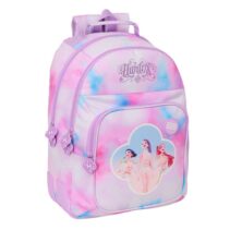 Safta K-Pop Demon Hunters Artist Mochila - Adaptable a Carro - Bolsillo Frontal - Portabotellas - Cremallera con Doble Tirador - Asa de Mano - Hombreras y Espalda Acolchada - 32x42x15cm - Multicolor