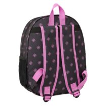 Safta K-Pop Demon Hunters Mochila 3D - Portabotellas - Hombreras Acolchadas - Asa de Mano Superior - 27x33x10cm - Color Negro