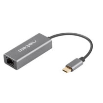 Natec Cricket Adaptador de Red Ethernet USB-C 3.1 a RJ45 1GB - Transferencia de Datos Rapida y Fiable - Color Gris