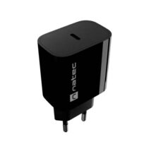 Natec Ribera Cargador de Pared 20W - 1xUSB-C - Carga Rapida - Color Negro