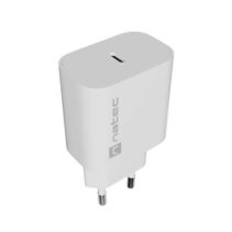 Natec Ribera Cargador de Pared 20W - 1xUSB-C - Carga Rapida - Color Blanco
