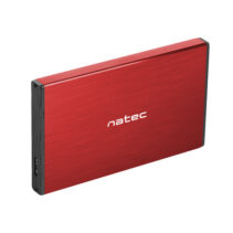 Natec Rhino GO Caja Externa para Discos HDD/SSD SATA 2.5" - USB 3.0 - Compatible con Discos de Hasta 4TB - Plug and Play - Color Rojo