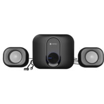 Natec Pug Altavoces 2.1 11W RMS - Diseño Compacto con Subwoofer Dedicado - Alimentación USB - Plug and Play - Color Negro